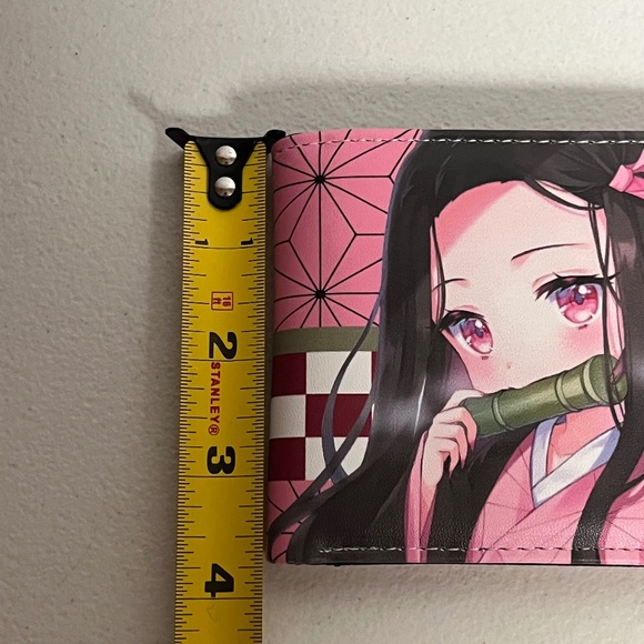Demon Slayer Nezuko Kamado Faux Leather Wallet Pink New Anime Show Tanjiro - Picture 7 of 7